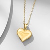image:imageRossSimons 10kt Yellow Gold Puffed Heart Pendant NecklaceNo Gemstone