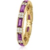 image:imageRossSimons 120 ct tw Amethyst and 40 ct tw White Zircon Eternity Band in 18kt Gold Over SterlingAmethyst