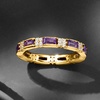 image:imageRossSimons 120 ct tw Amethyst and 40 ct tw White Zircon Eternity Band in 18kt Gold Over SterlingAmethyst