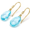 image:imageRossSimons 1300 ct tw Sky Blue Topaz Drop Earrings in 10kt Yellow Gold