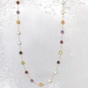 image:imageRossSimons 1380 ct tw BezelSet MultiGemstone Station Necklace in 14kt Yellow GoldAmethyst