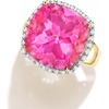 image:imageRossSimons 1800 Carat Pink Topaz and 16 ct tw Diamond Ring in 14kt Yellow GoldTopaz
