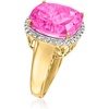 image:imageRossSimons 1800 Carat Pink Topaz and 16 ct tw Diamond Ring in 14kt Yellow GoldTopaz
