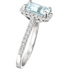 image:imageRossSimons 200 Carat Aquamarine and 40 ct tw Diamond Ring in 14kt White GoldAquamarine