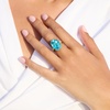 image:imageRossSimons 2000 Carat Sky Blue Topaz Cocktail Ring With Diamonds in 14kt Yellow GoldTopaz