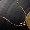 image:imageRossSimons 3mm 10kt Yellow Gold Paper Clip Link Toggle Necklace180 Inches