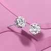 image:imageRossSimons 400 ct tw Moissanite Stud Earrings in Sterling Silver