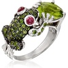 image:imageRossSimons 460 ct tw MultiGemstone Frog Ring in Sterling SilverDiopside