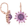 image:imageRossSimons 470 ct tw Amethyst Flower Drop Earrings in 18kt Rose Gold Over Sterling