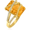 image:imageRossSimons 550 Carat Citrine and 15 ct tw Diamond Ring in 14kt Yellow GoldCitrine