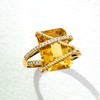 image:imageRossSimons 550 Carat Citrine and 15 ct tw Diamond Ring in 14kt Yellow GoldCitrine