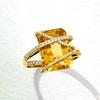 image:imageRossSimons 550 Carat Citrine and 15 ct tw Diamond Ring in 14kt Yellow GoldCitrine