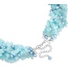 image:imageRossSimons 56mm Blue Cultured Pearl and 88000 ct tw Aquamarine Bead Torsade Necklace With Sterling Silver 18 inches