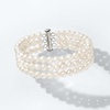 image:imageRossSimons 56mm Cultured Pearl 3Strand Bracelet With Sterling Silver725 Inches