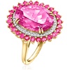 image:imageRossSimons 825 Carat Pink Topaz and 90 ct tw Ruby Ring With 19 ct tw Diamonds in 14kt Yellow GoldRuby