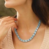 image:imageRossSimons 8500 ct tw Swiss and Sky Blue Topaz Necklace in Sterling Silver 18 inches