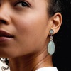 image:imageRossSimons Aqua Chalcedony and 260 ct tw Blue and White Topaz Drop Earrings in 18kt Gold Over Sterling