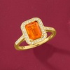image:imageRossSimons Fire Opal and 21 ct tw Diamond Ring in 14kt Yellow GoldOpal