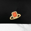 image:imageRossSimons Fire Opal and 21 ct tw Diamond Ring in 14kt Yellow GoldOpal