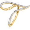 image:imageRossSimons Geometric Loop Ring With Diamonds in 10kt Yellow GoldDiamond
