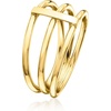 image:imageRossSimons Italian 10kt Yellow Gold 3Row Bar RingNo Gemstone