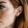 image:imageRossSimons Italian 10kt Yellow Gold Domed Hoop Earrings