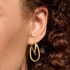 image:imageRossSimons Italian 10kt Yellow Gold DoubleOval Hoop Drop Earrings