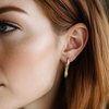 image:imageRossSimons Italian 10kt Yellow Gold DoubleOval Twisted Hoop Earrings