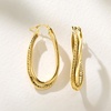 image:imageRossSimons Italian 10kt Yellow Gold DoubleOval Twisted Hoop Earrings