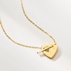 image:imageRossSimons Italian 10kt Yellow Gold Heart Toggle Necklace160 Inches