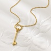 image:imageRossSimons Italian 10kt Yellow Gold Key Necklace 18 inches