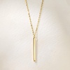 image:imageRossSimons Italian 10kt Yellow Gold Linear Bar Necklace 18 inches