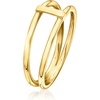 image:imageRossSimons Italian 10kt Yellow Gold OpenSpace Bar RingNo Gemstone