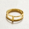 image:imageRossSimons Italian 10kt Yellow Gold OpenSpace Bar RingNo Gemstone
