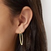 image:imageRossSimons Italian 10kt Yellow Gold Oval Hoop Earrings
