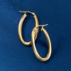 image:imageRossSimons Italian 10kt Yellow Gold Oval Hoop Earrings