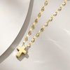 image:imageRossSimons Italian 10kt Yellow Gold Puffed Cross Necklace180 Inches