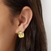image:imageRossSimons Italian 10kt Yellow Gold Textured Wide Huggie Hoop Earrings