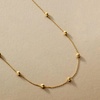 image:imageRossSimons Italian 3mm 10kt Yellow Gold Bead Station Necklace180 Inches