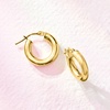 image:imageRossSimons Italian 3mm 10kt Yellow Gold Huggie Hoop Earrings