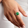 image:imageRossSimons Jade Ring With Diamonds in 10kt Yellow GoldJade