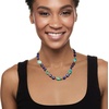 image:imageRossSimons Lapis and Turquoise Bead Necklace With 18kt Gold Over Sterling 18 inches