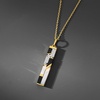 image:imageRossSimons MotherOf Pearl and Onyx Pendant Necklace With 10 ct tw White Topaz in 18kt Yellow Gold Over Sterling 18 inches