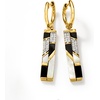 image:imageRossSimons MotherOfPearl and Onyx Drop Earrings With 10 ct tw White Topaz in 18kt Yellow Gold Over Sterling