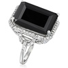 image:imageRossSimons Onyx and 90 ct tw White Topaz Ring in Sterling SilverOnyx