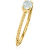 image:imageRossSimons Pure Collection 030 Carat Aquamarine Roped Ring in 14kt Yellow GoldAquamarine