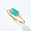 image:imageRossSimons Pure Collection Turquoise and Diamond Ring in 14kt Yellow GoldTurquoise