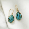 image:imageRossSimons Turquoise Drop Earrings in 10kt Yellow Gold
