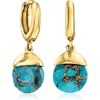 image:imageRossSimons Turquoise Jewelry Set Drop Earrings and Necklace in 18kt Gold Over Sterling 18 inches