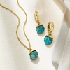 image:imageRossSimons Turquoise Jewelry Set Drop Earrings and Necklace in 18kt Gold Over Sterling 18 inches